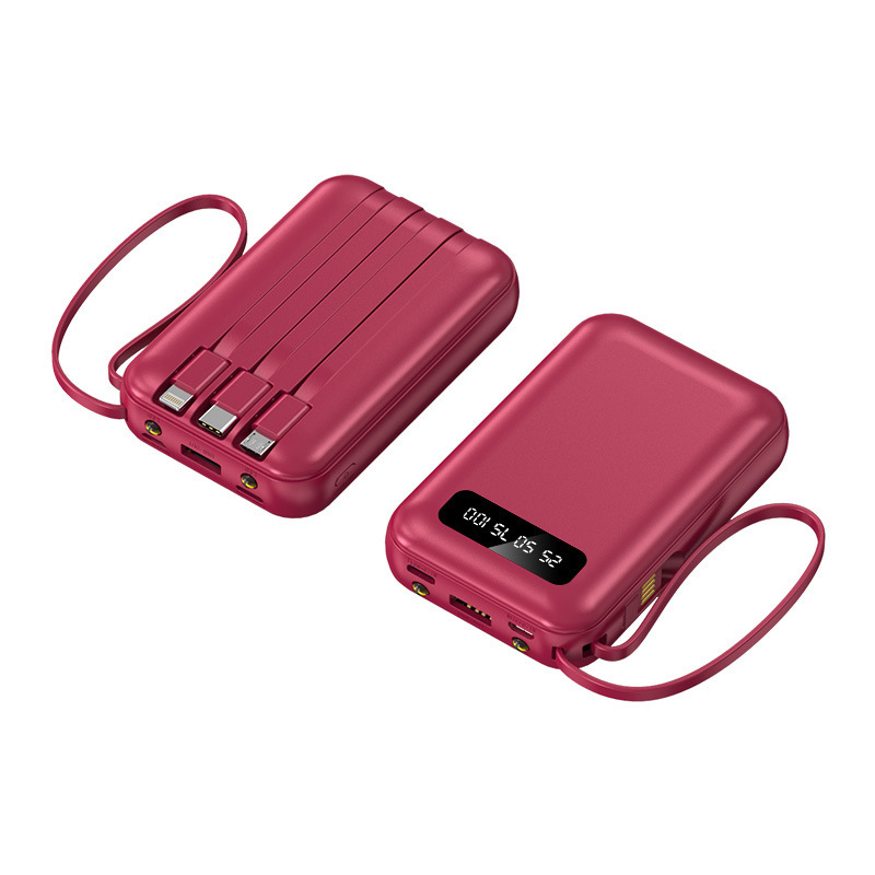 卸売カスタマイズされたワイヤーパワーバンク 20000 mAh コンパクトポータブルデジタルディスプレイモバイル電源ギフトロゴ|undefined