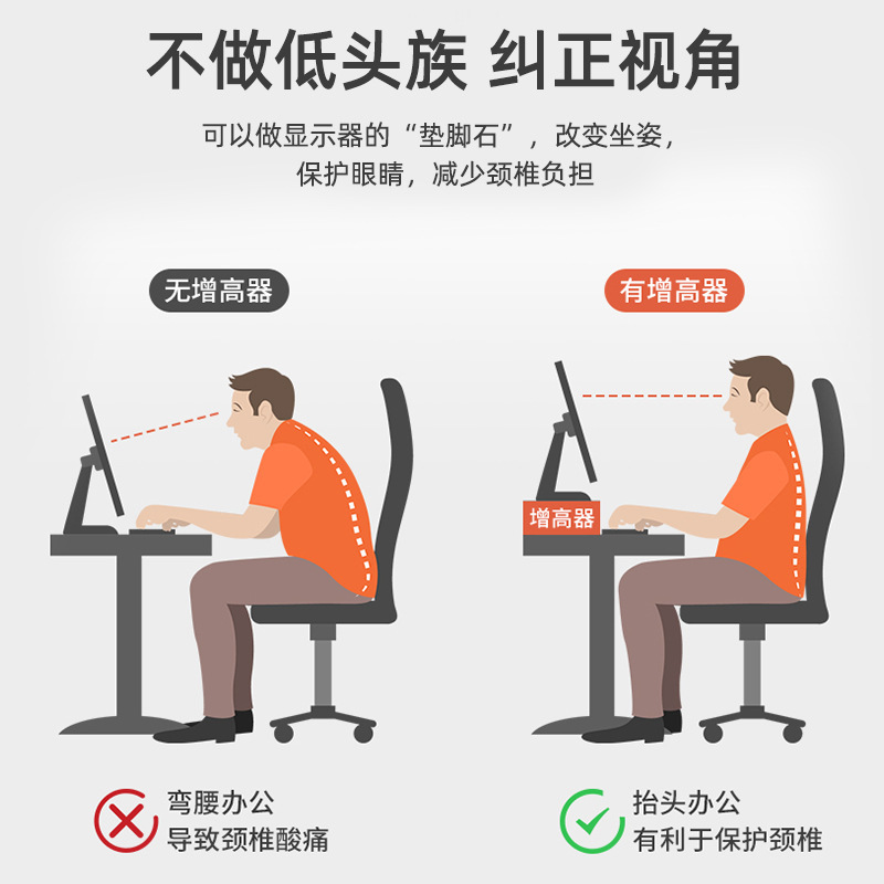 台式电脑增高架办公室显示器托架支撑架办公桌置物架桌面收纳架子|undefined