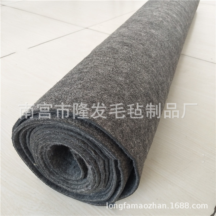 pet180克烟灰色无纺针刺布毛毡布针扎棉不织布针棉涤纶纤维布