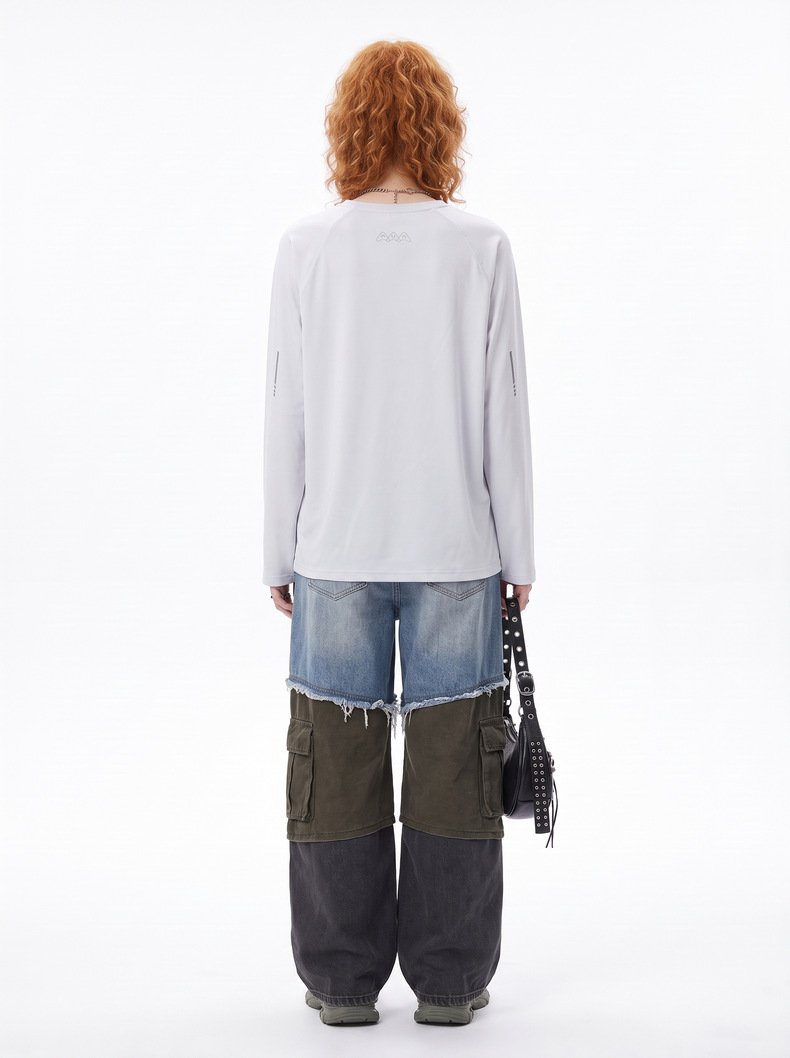 Inflation Reflective Raglan Long-Sleeve Tee
