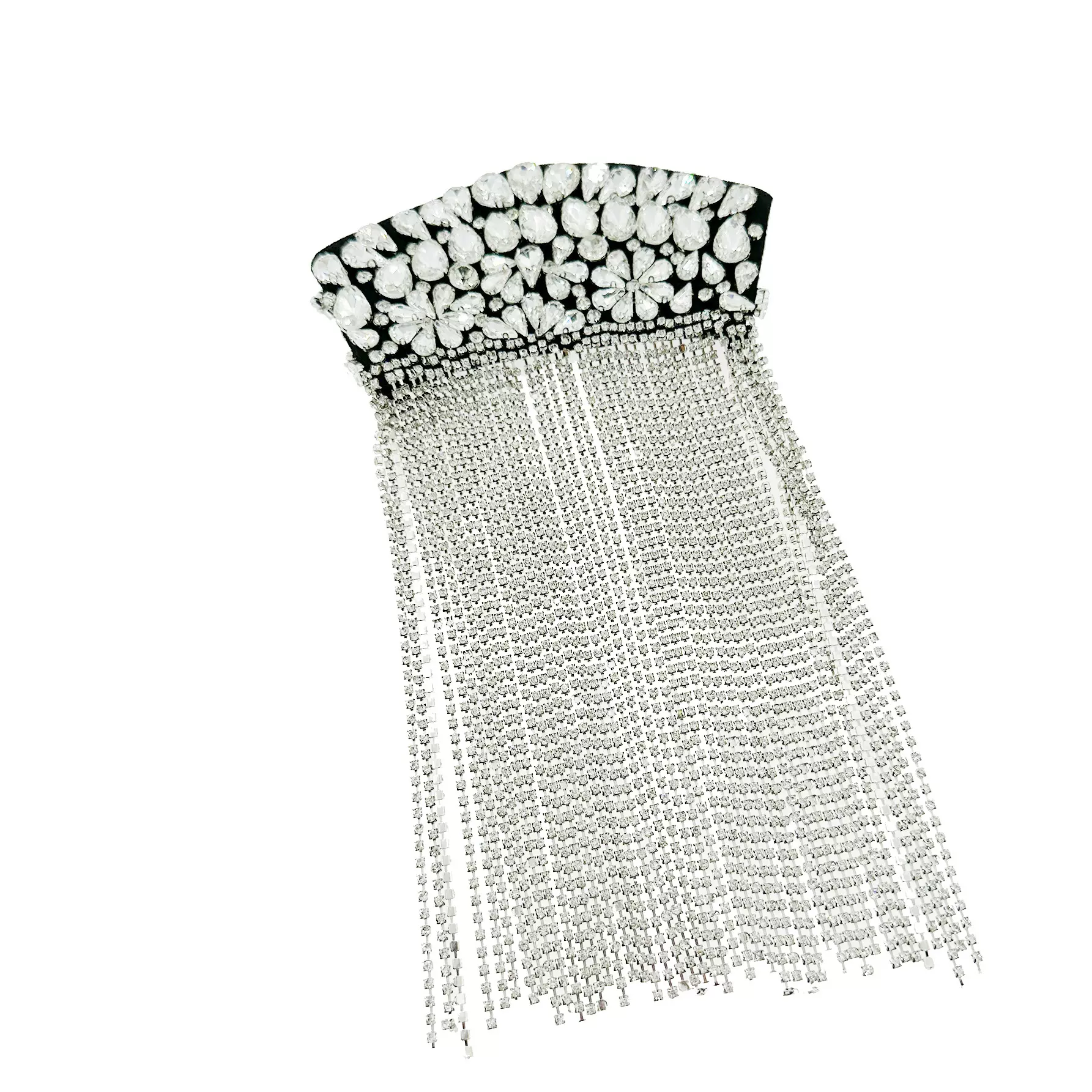 新玻璃钻加金属吊链组合流苏装饰肩章  舞台礼服主持时尚肩部配件