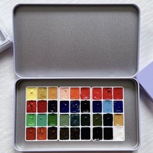 温莎牛顿24色36色水彩颜料分装初学入门写生套装便携固体美甲水彩