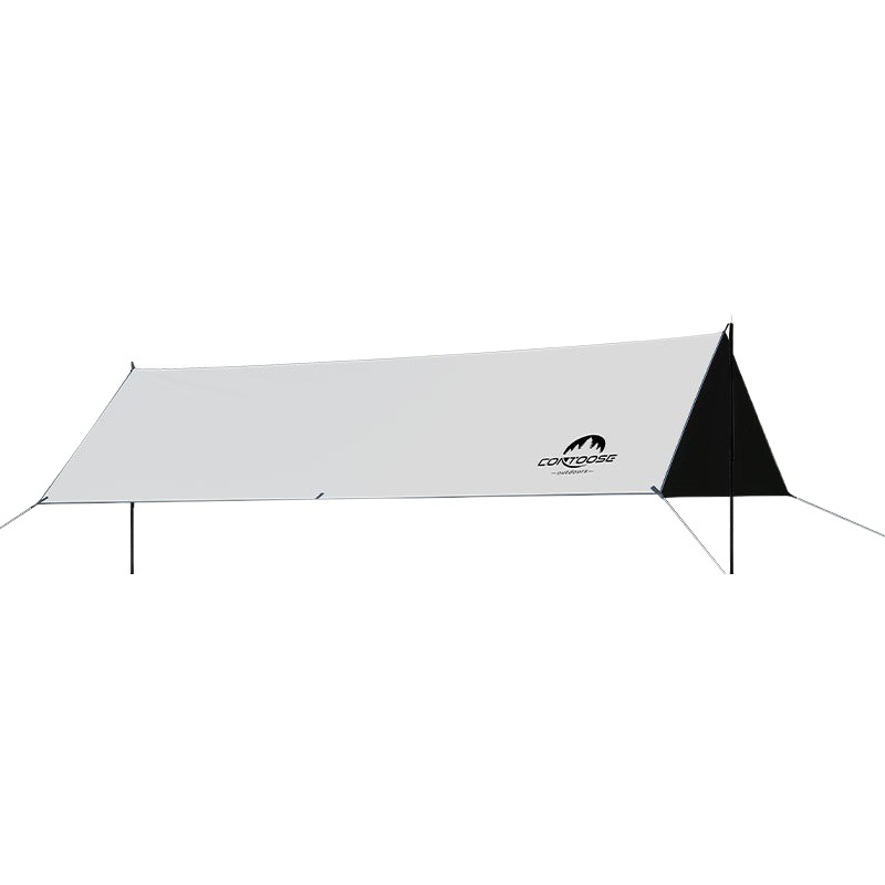Black Rubber Canopy Tent Outdoor Camping Awning Portable Thickened Rainproof Park Picnic Sunscreen Awning