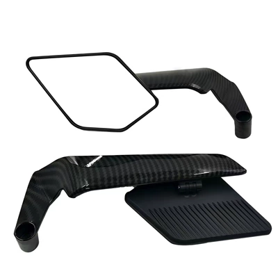 Motorcycle rearview mirror Wing Rearview Mirror Street Car - carbon-fiber