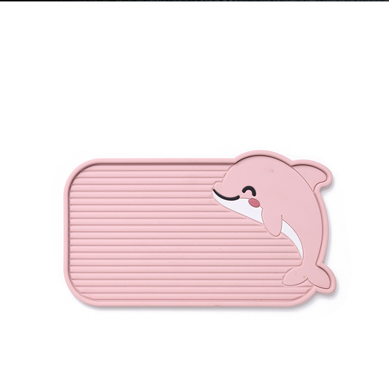 Car Anti-Slip Mat Dolphin Style Center Console Storage Mat Heat-Resistant PVC Storage Anti-Slip Customization Supports Dropshipping