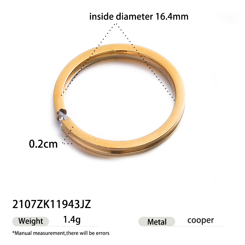 Anillo de acero inoxidable de oro de 18 quilates, diseño de nicho femenino, joyería de moda para mujeres, anillo de acero de titanio universal