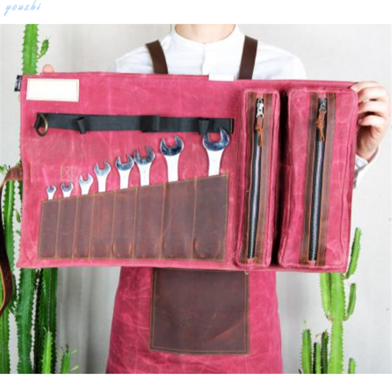 定 制手工过蜡帆布刀袋 厨师刀具套装手提收纳包 湿蜡帆布工具包