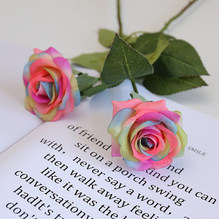 Simulation Rose Feel Moisturizing Rose Home Decoration Photography Props Wedding Green Plant Potted Rose Wholesale