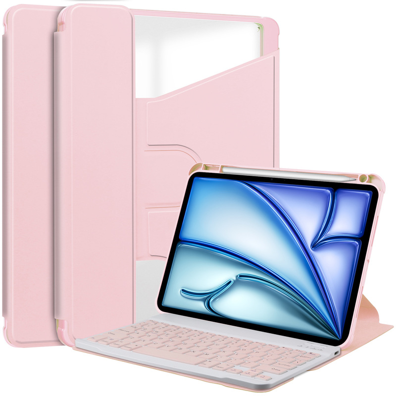 Suitable for iPad Air13 (2024/2025 (M2/M3) 360 Rotating Acrylic Tablet Protective Case with Pen Slot