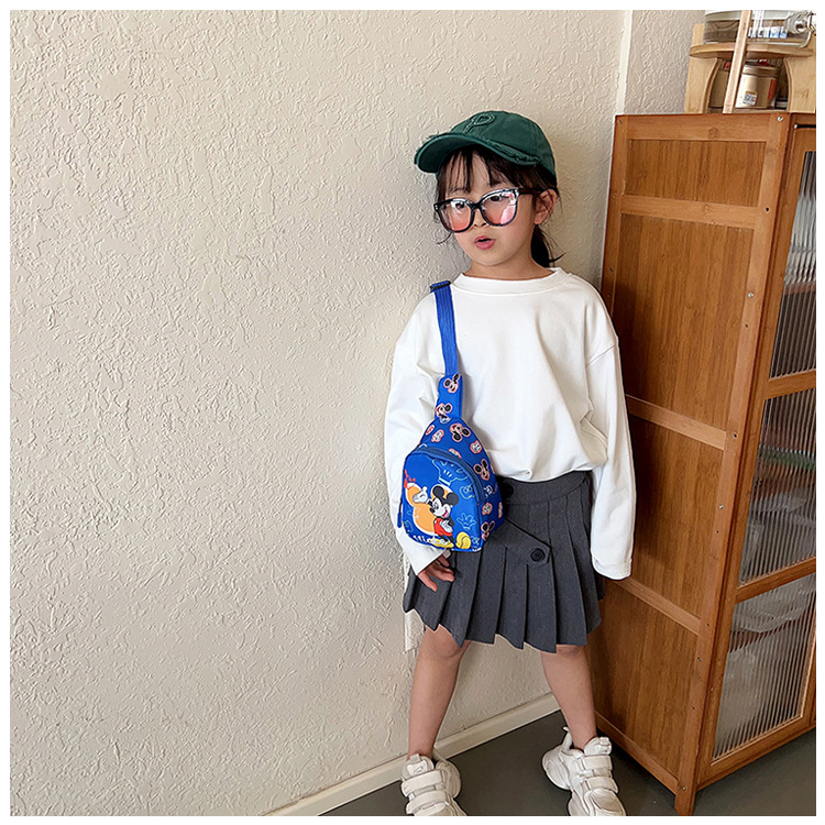 Summer 2024 new children's bag crossbody bag, cute pink little horse chest bag, Korean-style canvas bag for boys and girls undefined