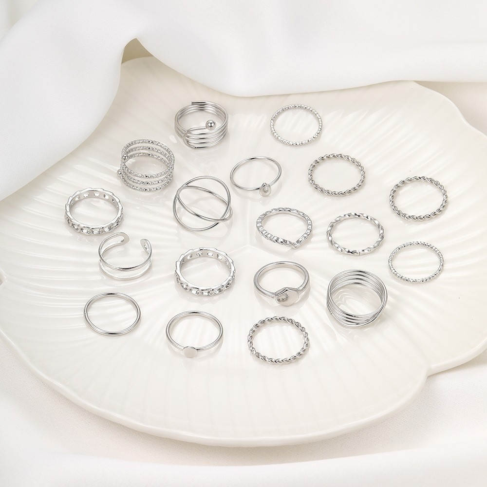 Guoxiu europeo y americano transfronterizo venta caliente mariposa amor abierto multi-conjunto anillo 22 piezas conjunto pulsera temperamento de la moda de las mujeres