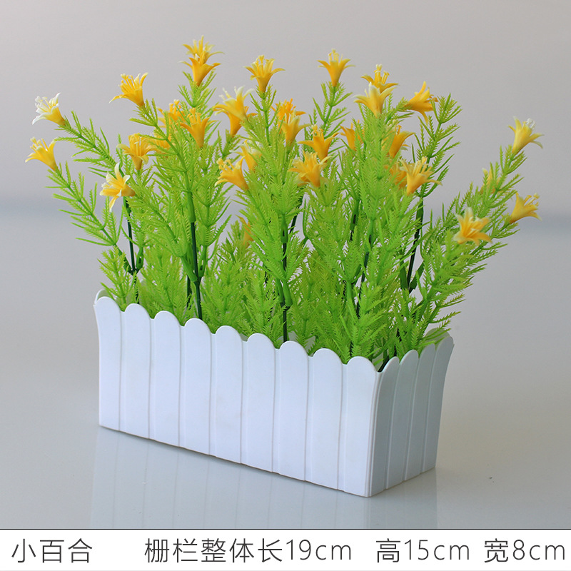 Flor artificial jardín de flores de plástico traje de valla de flores artificiales decoración de la ventana interior y exterior decoración floral decoración de la Mesa maceta flor