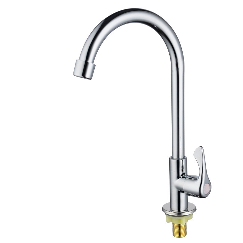 grifo de enfriamiento único de cobre completo para ingeniería doméstica bola giratoria universal lavabo de verduras grifo de cocina