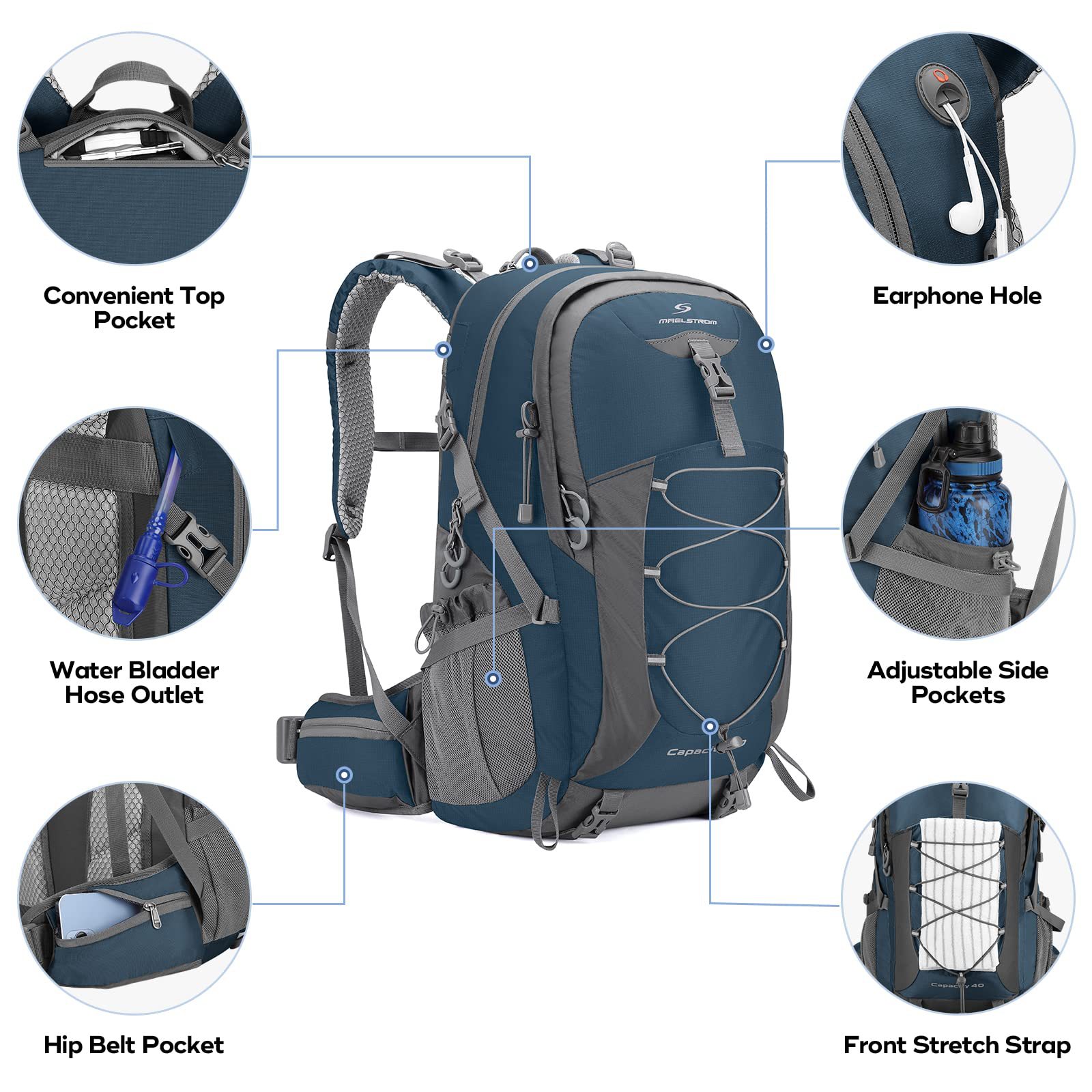 Cross-border Amazon outdoor mountaineering backpack, lightweight cycling backpack, casual travel bag, hiking sports bag, customizable