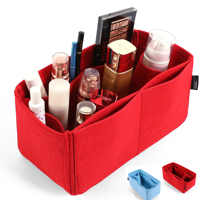 【化妆包】潮流新品女士毛毡收纳化妆包 定制手提便携毛毡化妆包