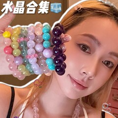 晗珞~发晶和田玉手工串珠手链新中式国风手串轻奢小众高级感手饰