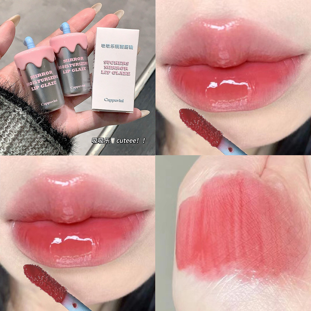 Cappuvini HandiHaler esmalte labial espejo esmalte labial líquido esmalte labial transparente esmalte labial barato para estudiantes