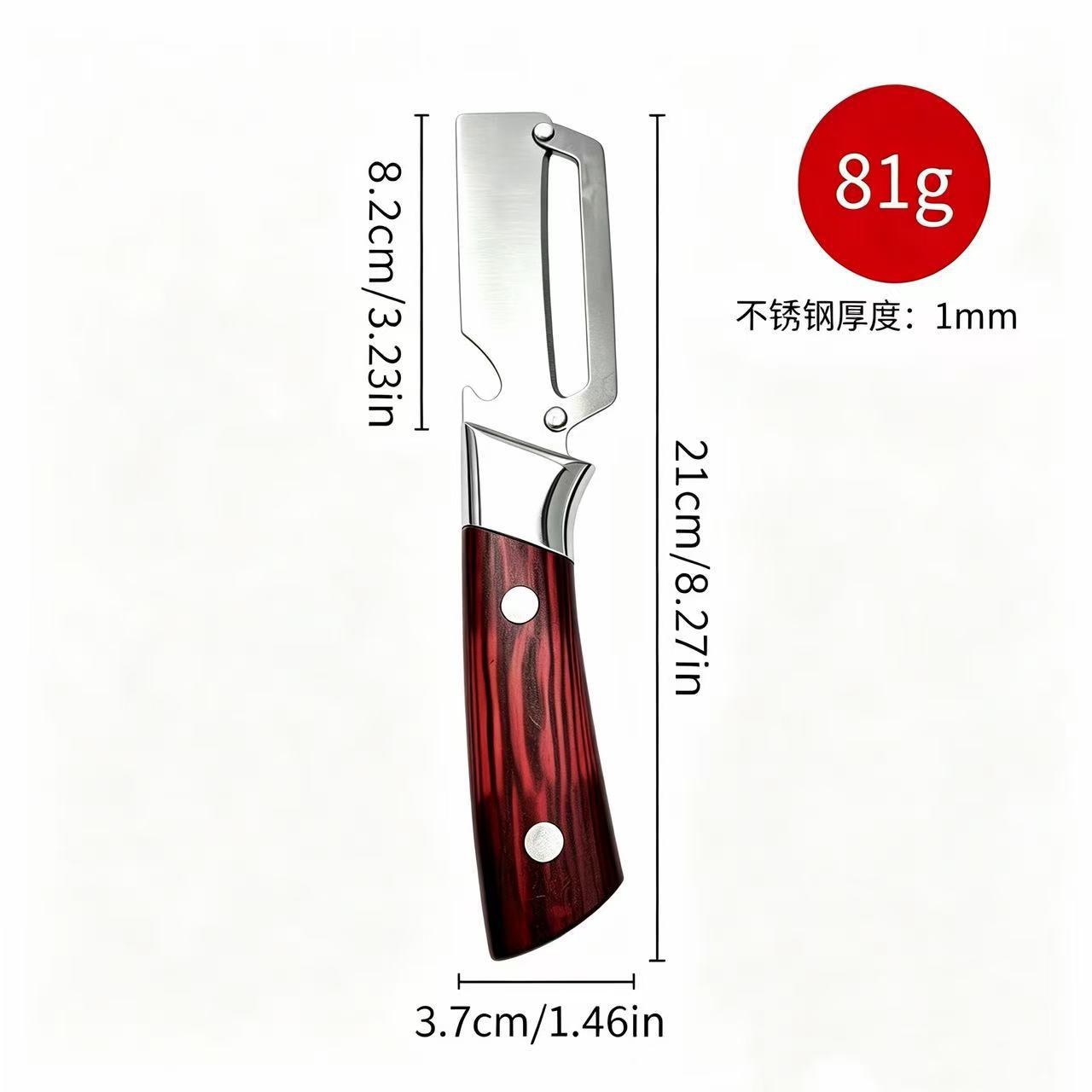 Nuevo cuchillo de corte multifuncional de acero inoxidable 3 - en - 1 cortador de cebolla raspador raspad
