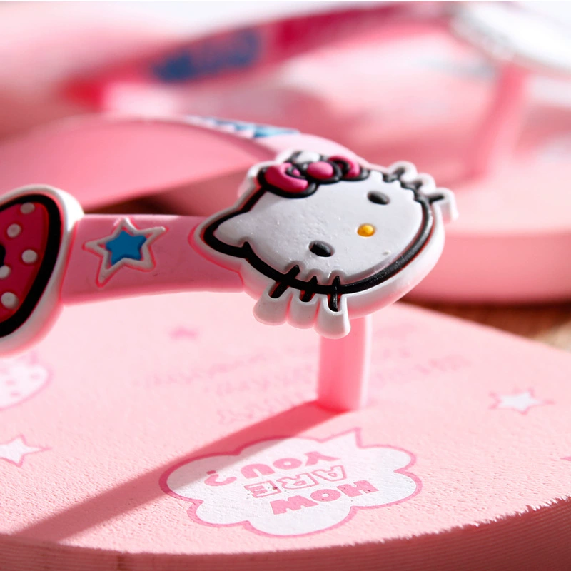 Шлепанцы (Hello Kitty) пляжные сандалии, гибкая нескользящая подошва, размеры 230–250 мм