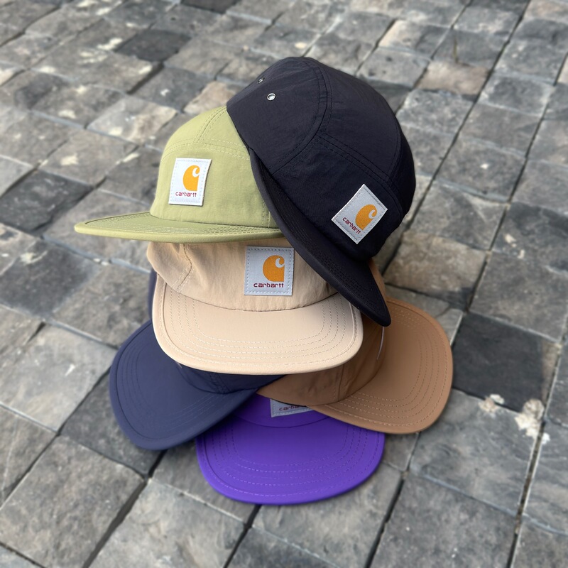 Solid Color Five-Panel Outdoor Quick-Dry Flat-Brim Baseball Cap, Vintage Style, Unisex, Lightweight, Breathable, Makes the Face Look Smaller