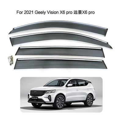 Dedicated to Geely Vision X6 PRO SUV rain shield Geely Vision X6 rain shield rain eyebrow (Rain shield) - 2021-vision-x6pro-injection-molding-with-electroplating-strip