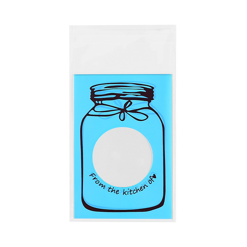 Corea del Sur hornear embalaje bolsa de galletas Amarillo Blanco azul botella bolsa de galletas autosellante palillos bolsa de dulces 7*10 + 3