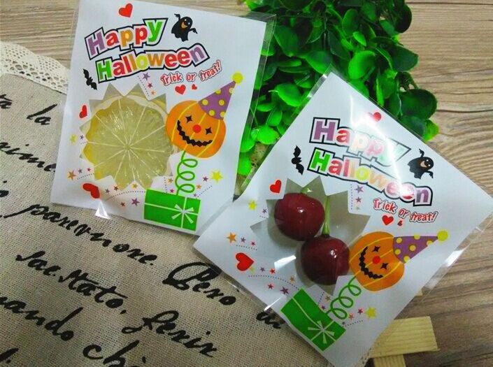 Bolsas de embalaje para dulces de Halloween y Navidad, bolsas para galletas, bolsas autoadhesivas de OPP para hornear, bolsas de embalaje para alimentos navideños