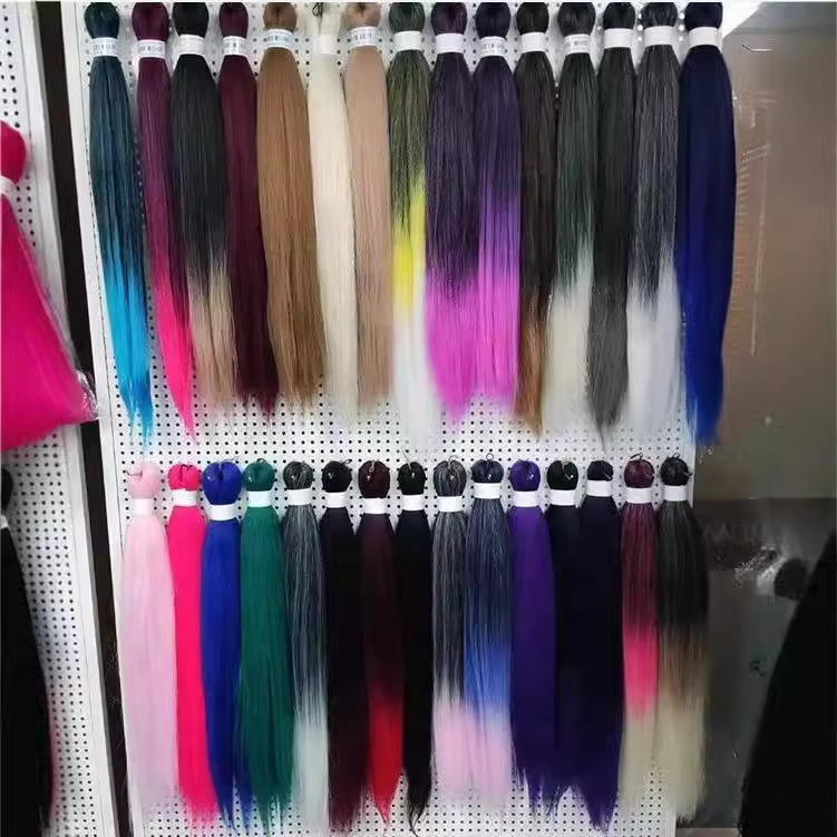 EZ gran trenza fibra química ignífugo filamento africano sucio aguja de trenza 3X fácil trenza cabello de tres piezas conjunto de pelucas