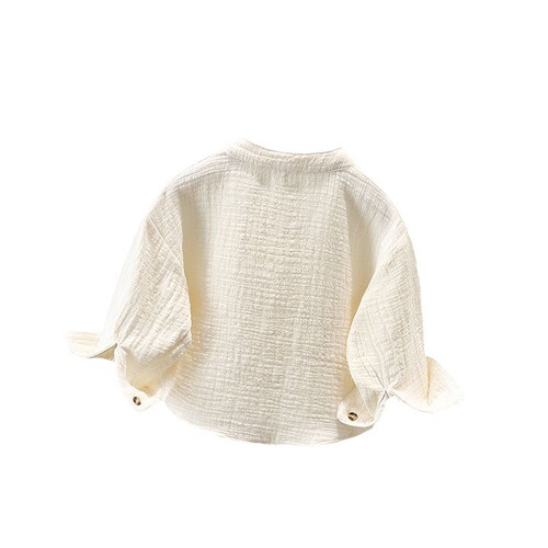 Men and girls 'shirts in spring and autumn, new children's cotton and linen shirts, thin Western-style men and women's baby bottoming shirts, warm tops