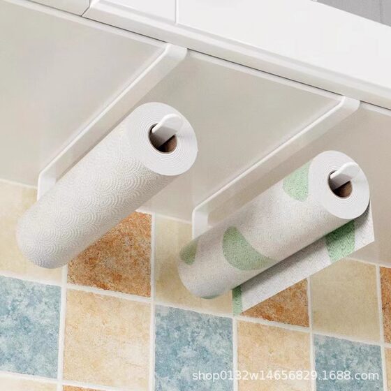 Punch-free Kitchen Tissue Rack Cabinet Hanging Roll Paper Rack Storage Rack Special Paper Oil Absorbing Film Storage Rack