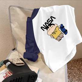 2025年宝宝新款撞色拼接内搭长袖中大童春秋季纯棉圆领打底上衣潮