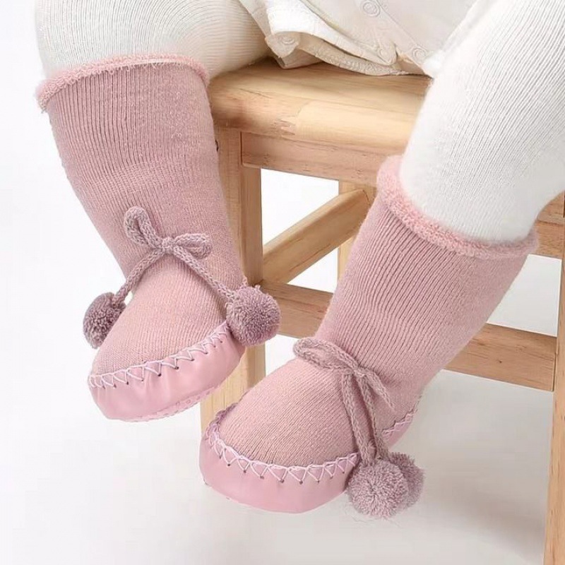 baby Shoes and socks soft sole spring and autumn non-slip 0-6 baby Toddler socks thickening children Floor socks 1-3 year