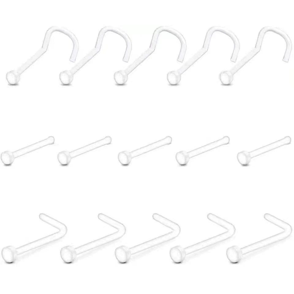(Cross-border trading), акриловый прозрачный физиологический нос piercing, оптом