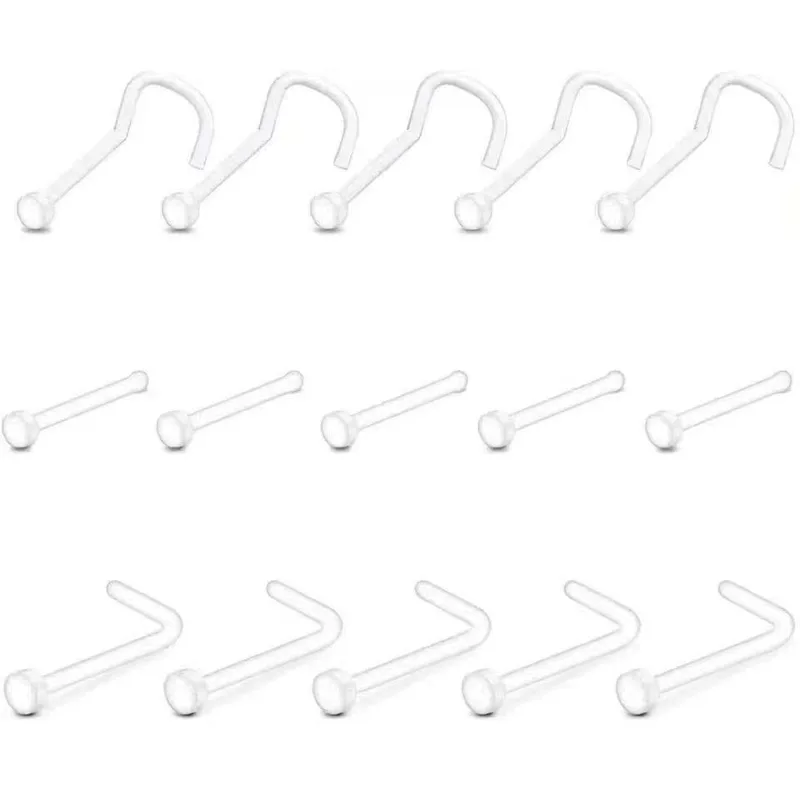 (Cross-border trading), акриловый прозрачный физиологический нос piercing, оптом