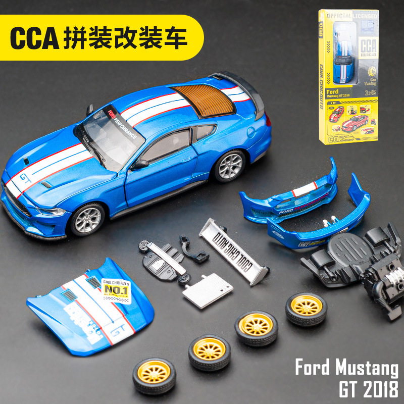 Cca Caipo 1:42 Ford 2018 Mustang Gt Racing Alloy Car Children's Toy Static Assembly Model Cca Caipo 1:42 Ford 2018 Mustang Gt Racing Alloy Car Children's Toy Static Assembly Model