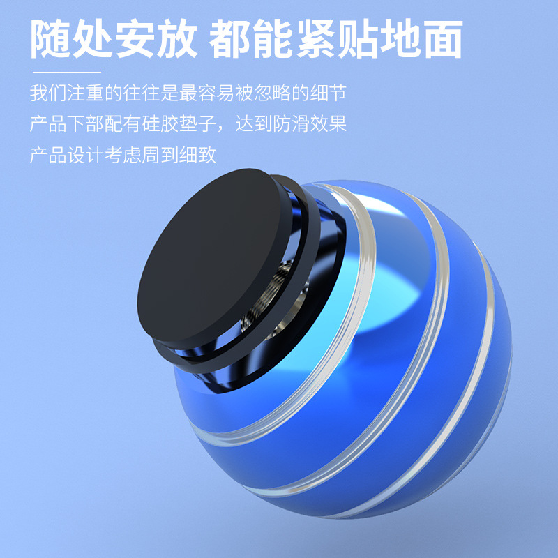 高光銀線旋轉桌面圓球轉運陀螺亞馬遜跨境指尖爆旋減壓抖音玩具