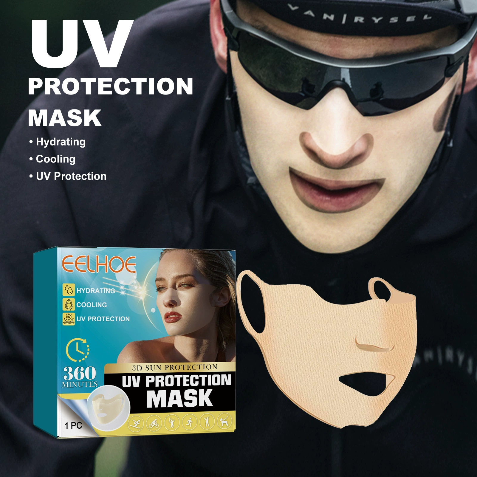 EELHOE UV protective maskOutdoor protective mask