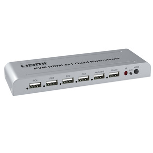 KVM HDMI 4X1 four-screen splitter 4 HDMI input 1 HDMI output HDMI switcher 4K