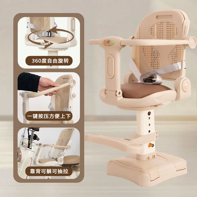 Rotating Battery Car Baby – Electric car child seat - mocha-music-model-sit-and-lie-down-rotate