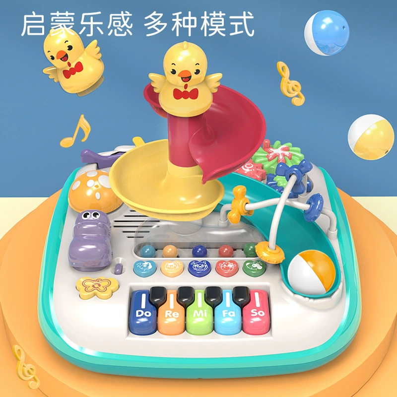 协成 Turn the ball rolling music multi -function game table puzzle enlightenment learning table baby game toy station