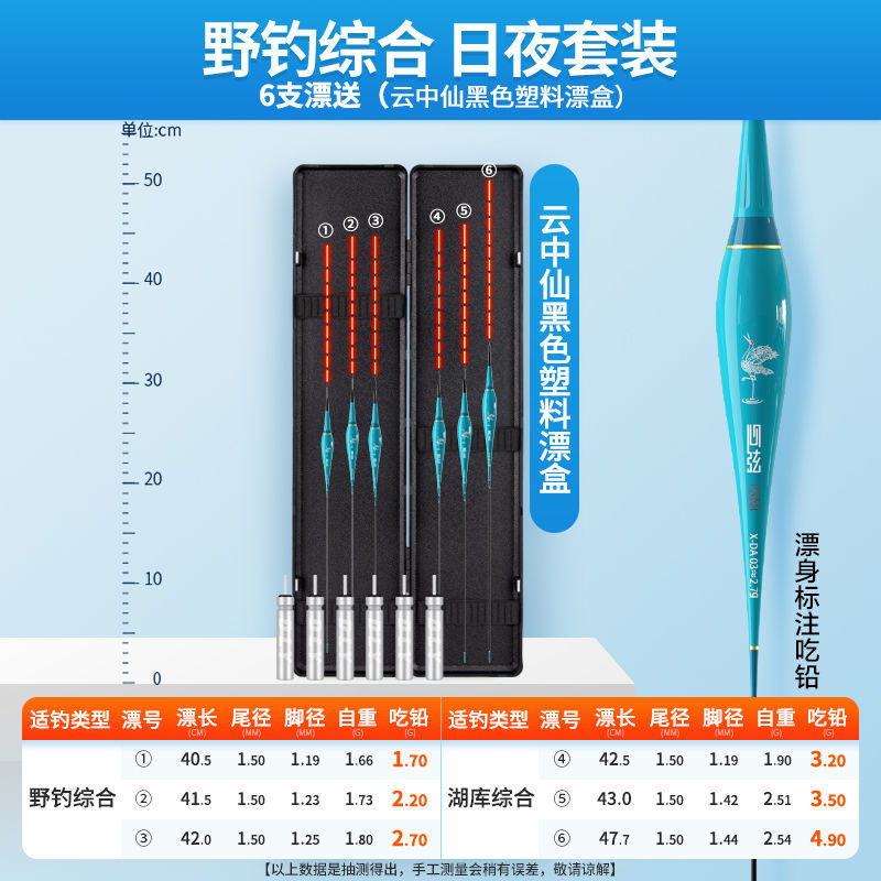 Conjunto completo de alta sensibilidad flotante llamativa gruesa flotante ligera boca cruces flotante pesca fábrica de cadena de suministro comercio mayorista