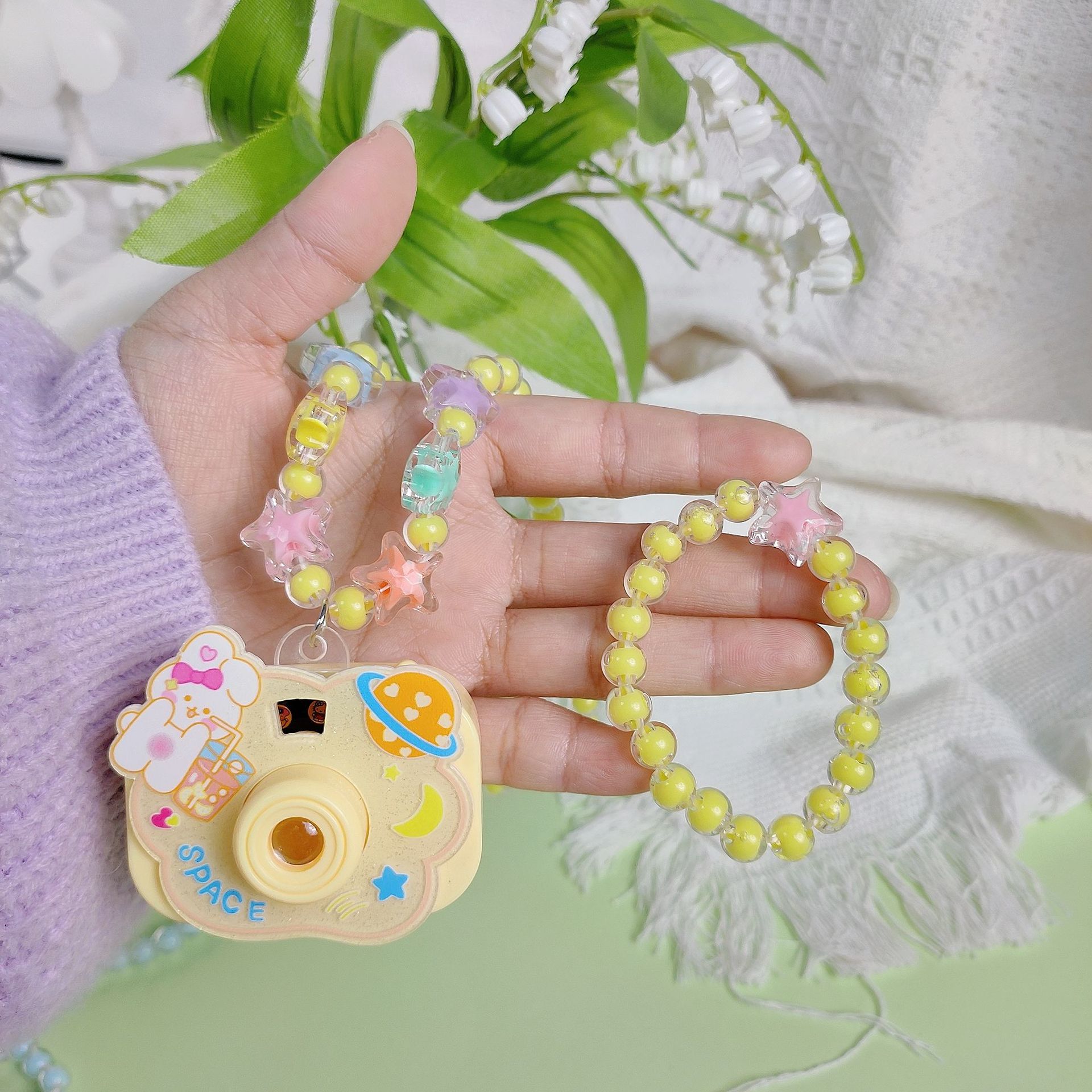 작은 노란 토끼 (목걸이 + 팔찌)