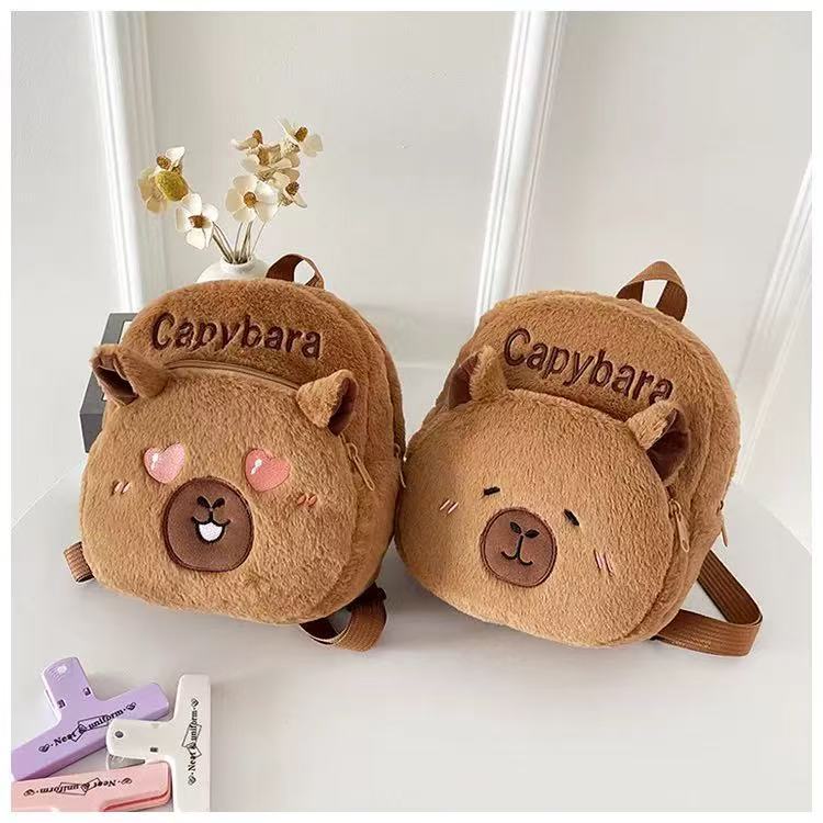 Japanese-style Katto Capibara children's schoolbags, plush toys, backpacks, cute dolls, claw machine figurines, gifts undefined