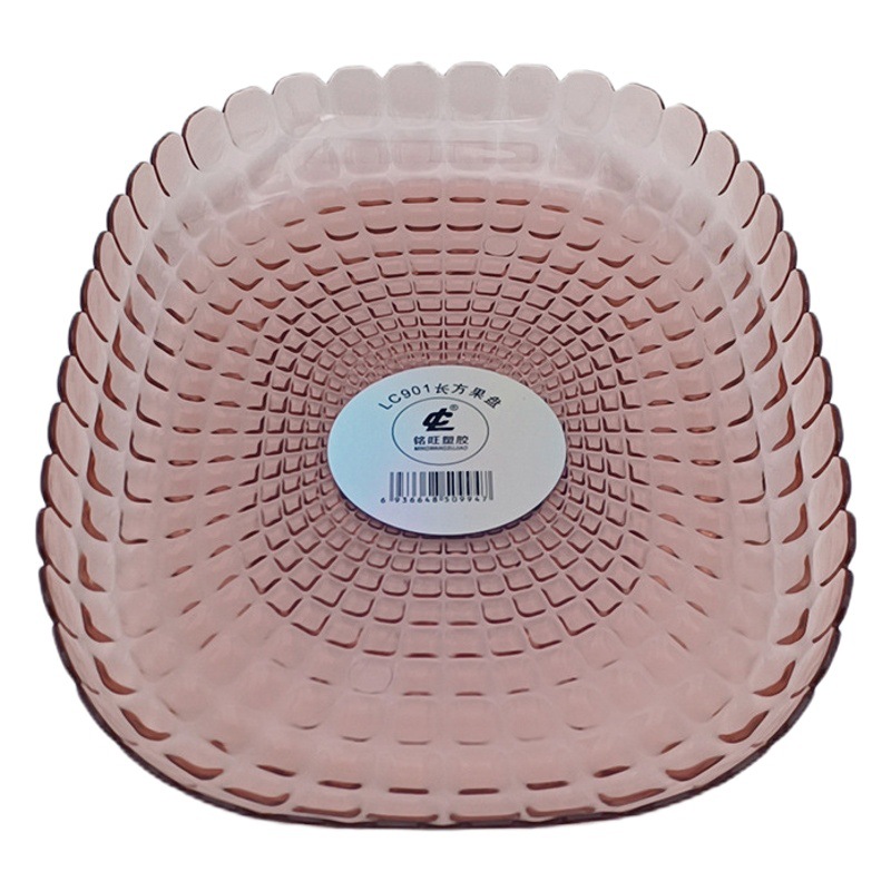 I1 332 901 # Placa de fruta rectangular plato de fruta bandeja mesa de té plato de merienda plato de semilla de melón transparente plato de fruta seca