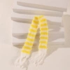 Striped white and yellow-scarf