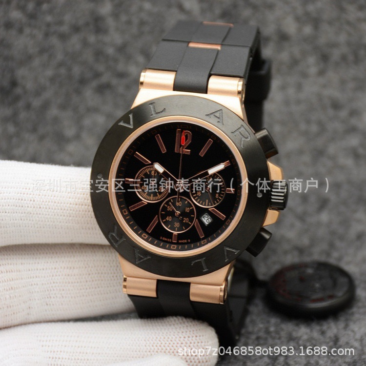 Ventas transfronterizas calientes de seis agujas de cuarzo VK cronógrafo multifuncional de reloj de pulsera de hombre con luz nocturna fábrica directa