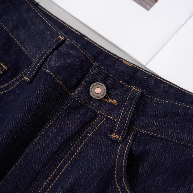 Chân váy denim chữ A Lycell mỏng mùa hè, dáng dài vừa, xẻ tà, rộng rãi tôn dáng — Xanh denim chi tiết 7