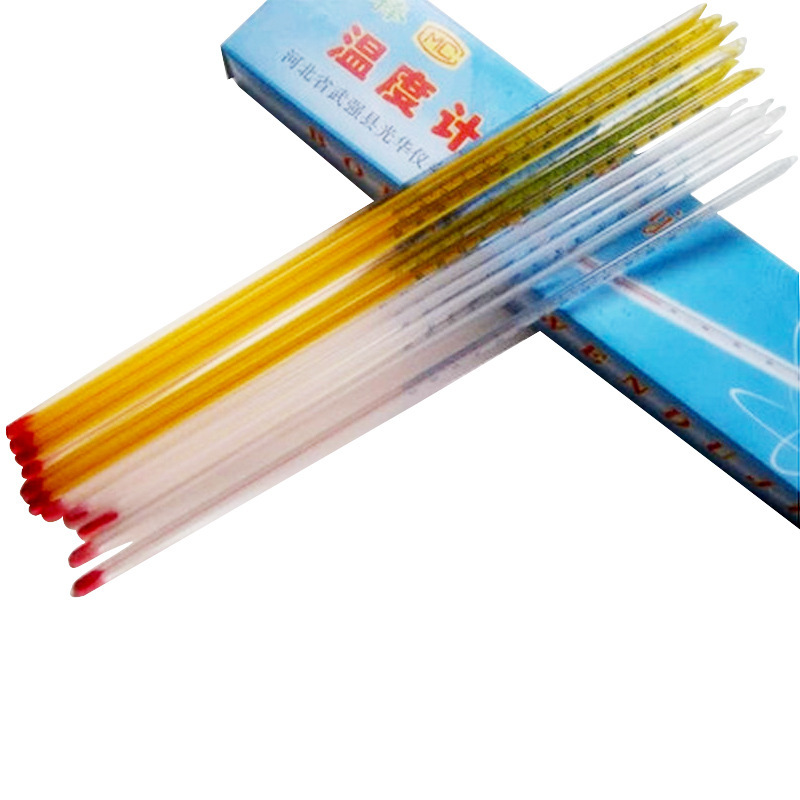 Manufacturers supply Red water thermometer Red liquid Kerosene Glass thermometer 0-100 thermometer wholesale