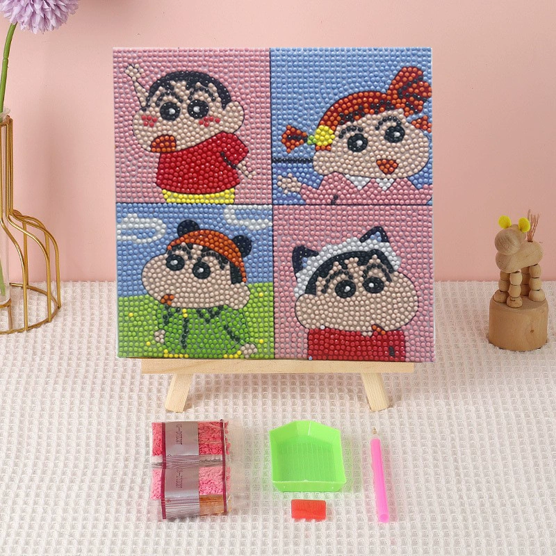 Алмазная вышивка (canvas) Genshin Impact DIY, 20×20 / 30×30, деревянная внутренняя рама и набор инструментов