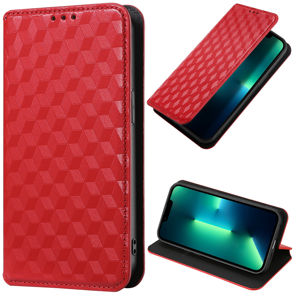 Suitable for iPhone 14 3D Flip Card Insert Leather Samsung S22 Ultra Strong Magnetic Case_voghion.com